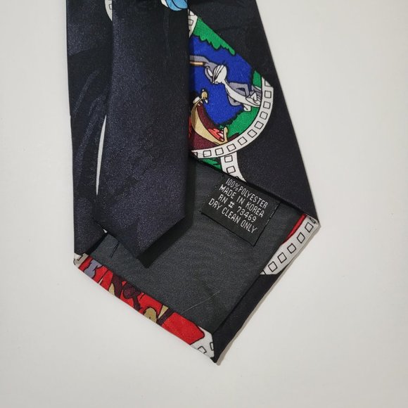 90's Looney Tunes Mania Character Print Men's Neck Tie Vintage Warner Bros. - Picture 5 of 6